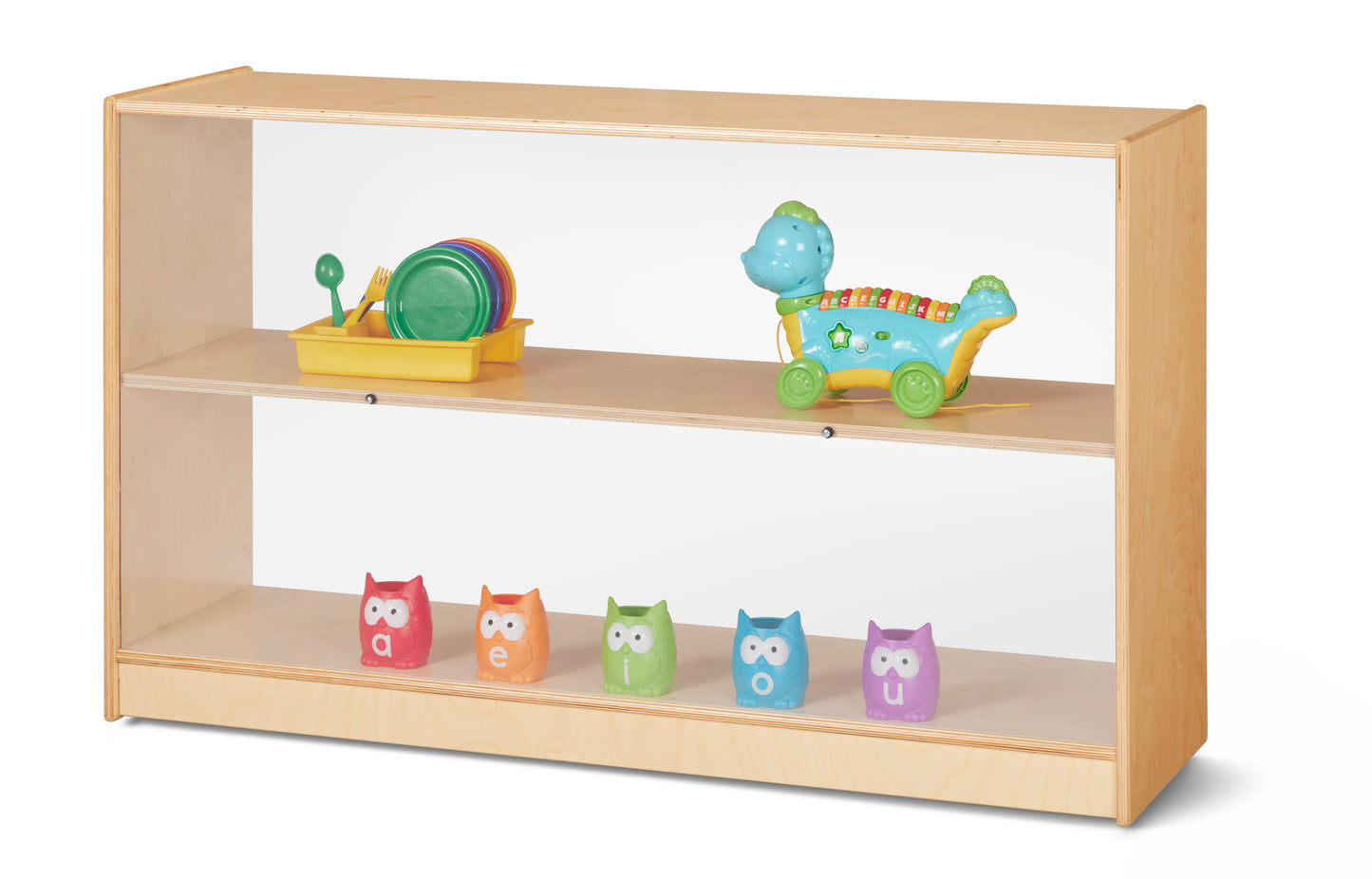 Jonti-Craft Low Mobile Straight-Shelf - Magnetic Write-n-Wipe Back