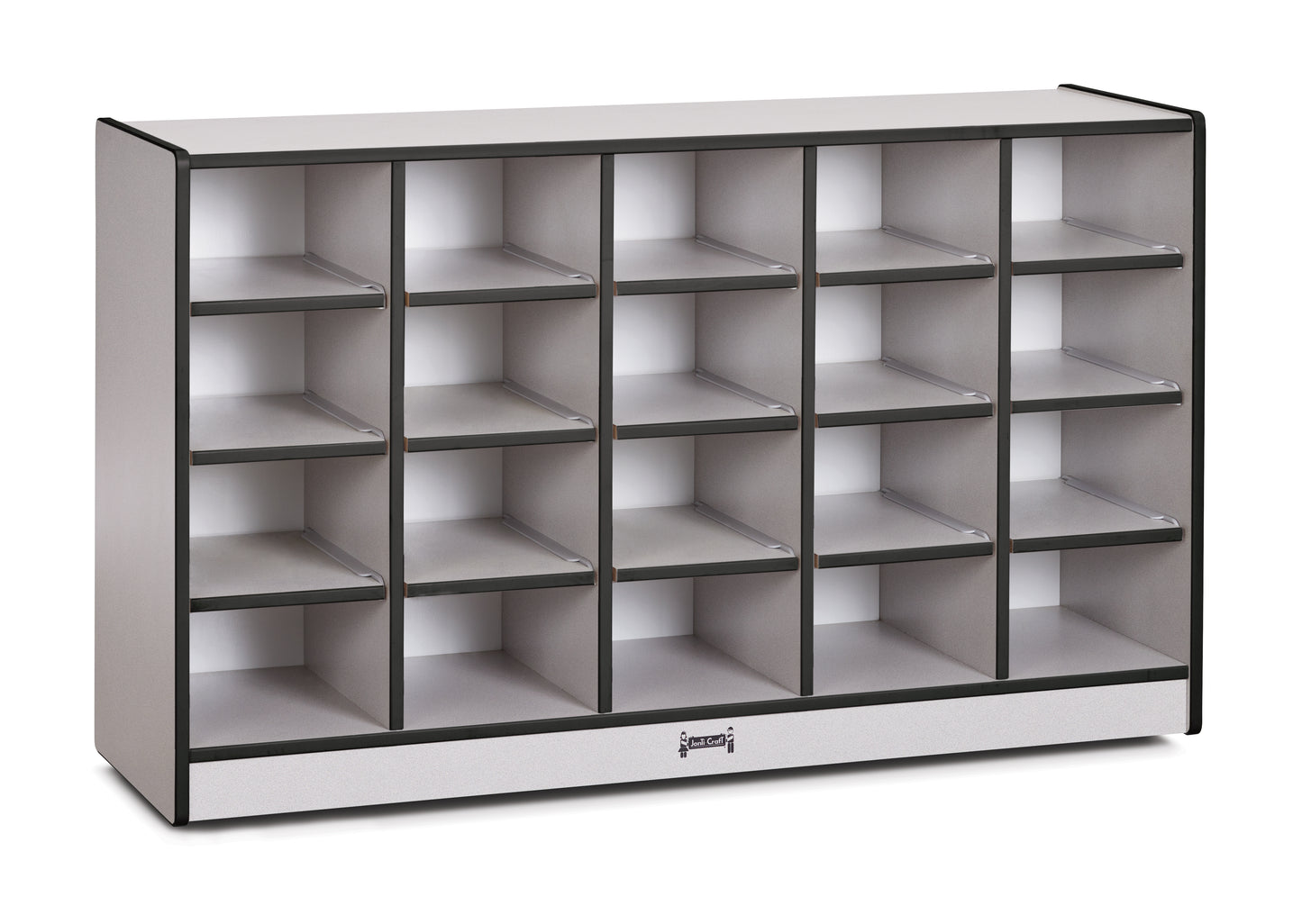 Rainbow Accents 20 Cubbie-Tray Mobile Storage - without Trays - Gray