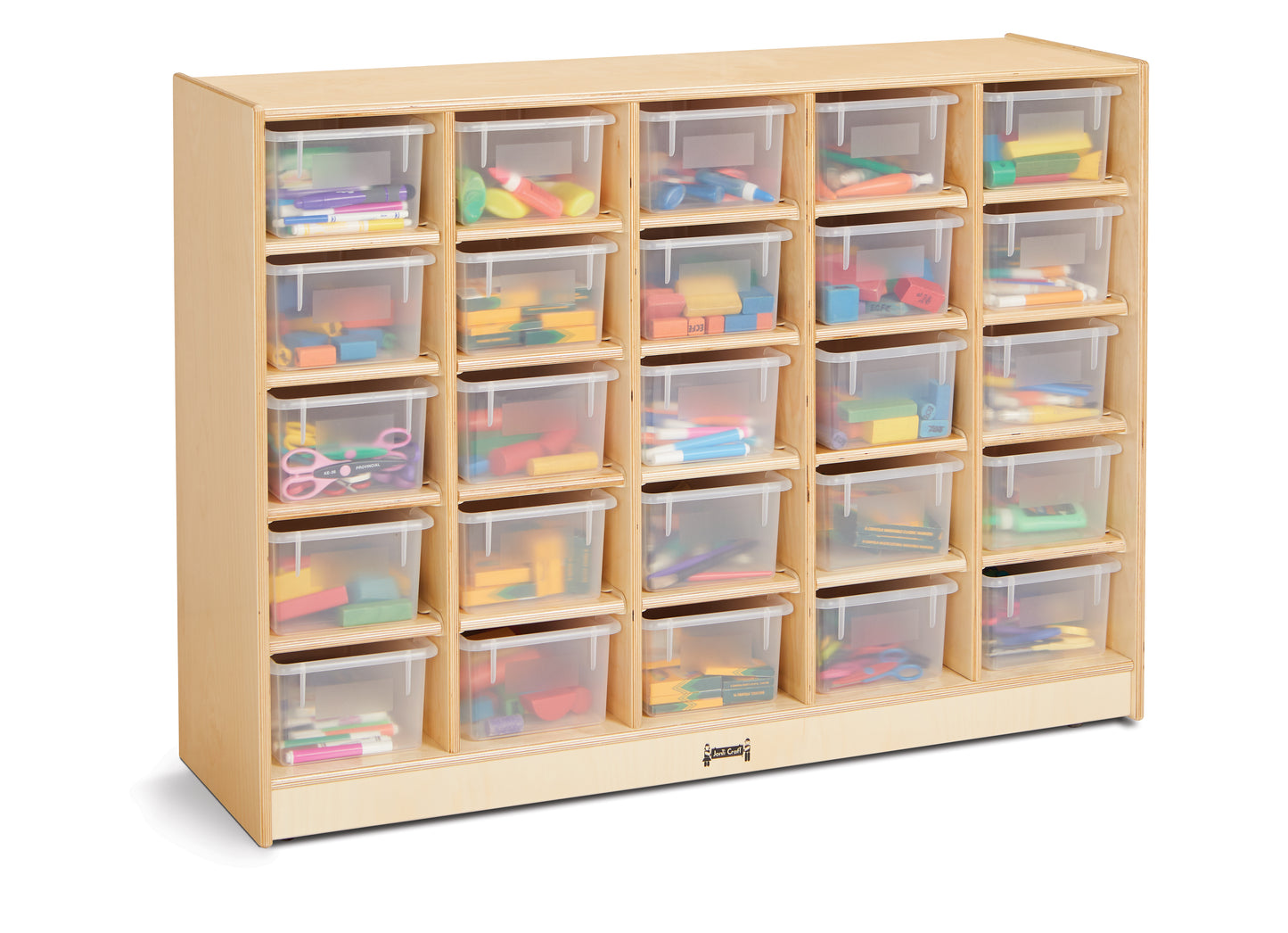 Jonti-Craft 25 Cubbie-Tray Mobile Storage - without Trays - Magnetic Write-n-Wipe Back