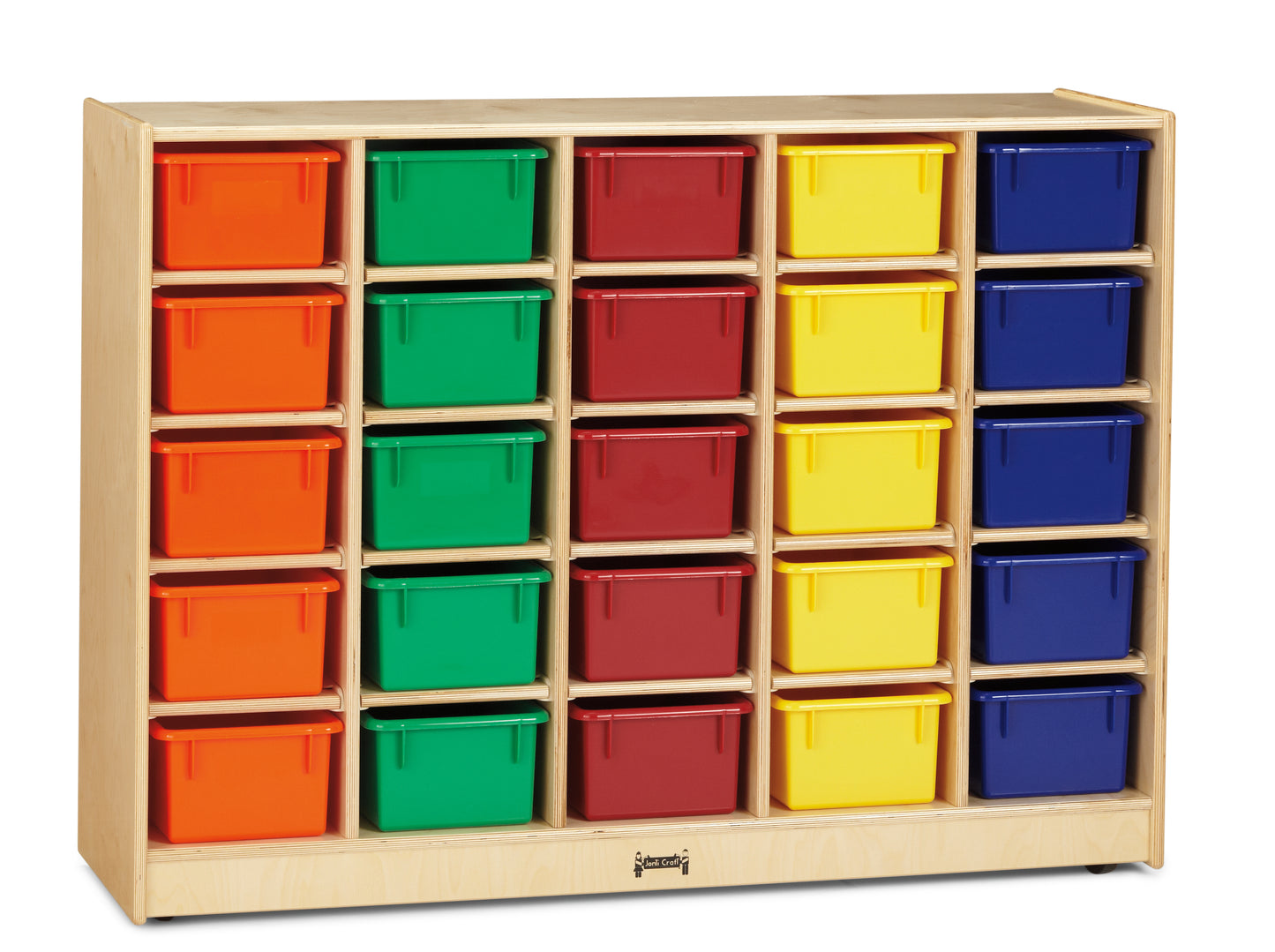 Jonti-Craft 25 Cubbie-Tray Mobile Storage - without Trays - Magnetic Write-n-Wipe Back