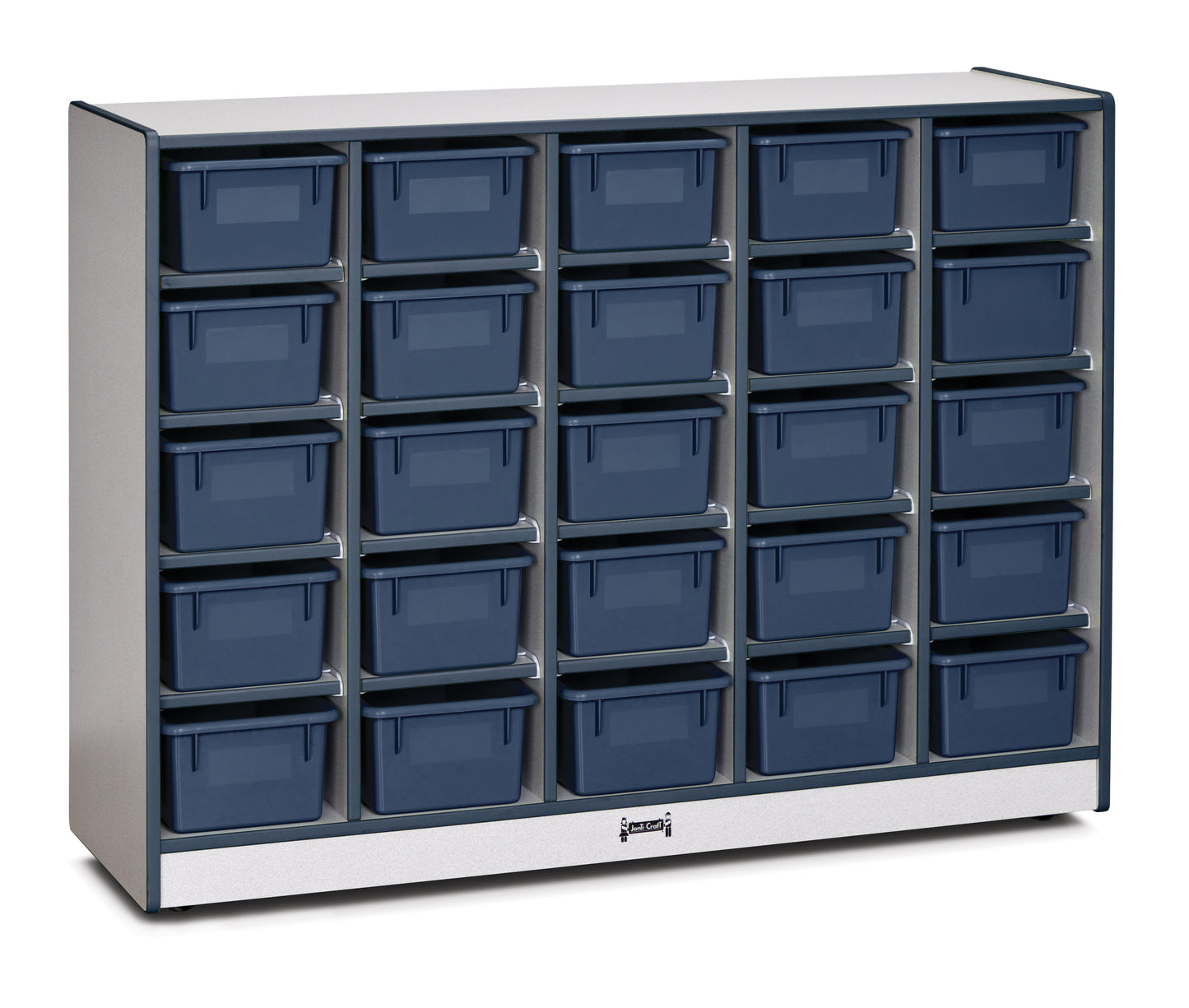 Rainbow Accents 25 Cubbie-Tray Mobile Storage - without Trays - Blue