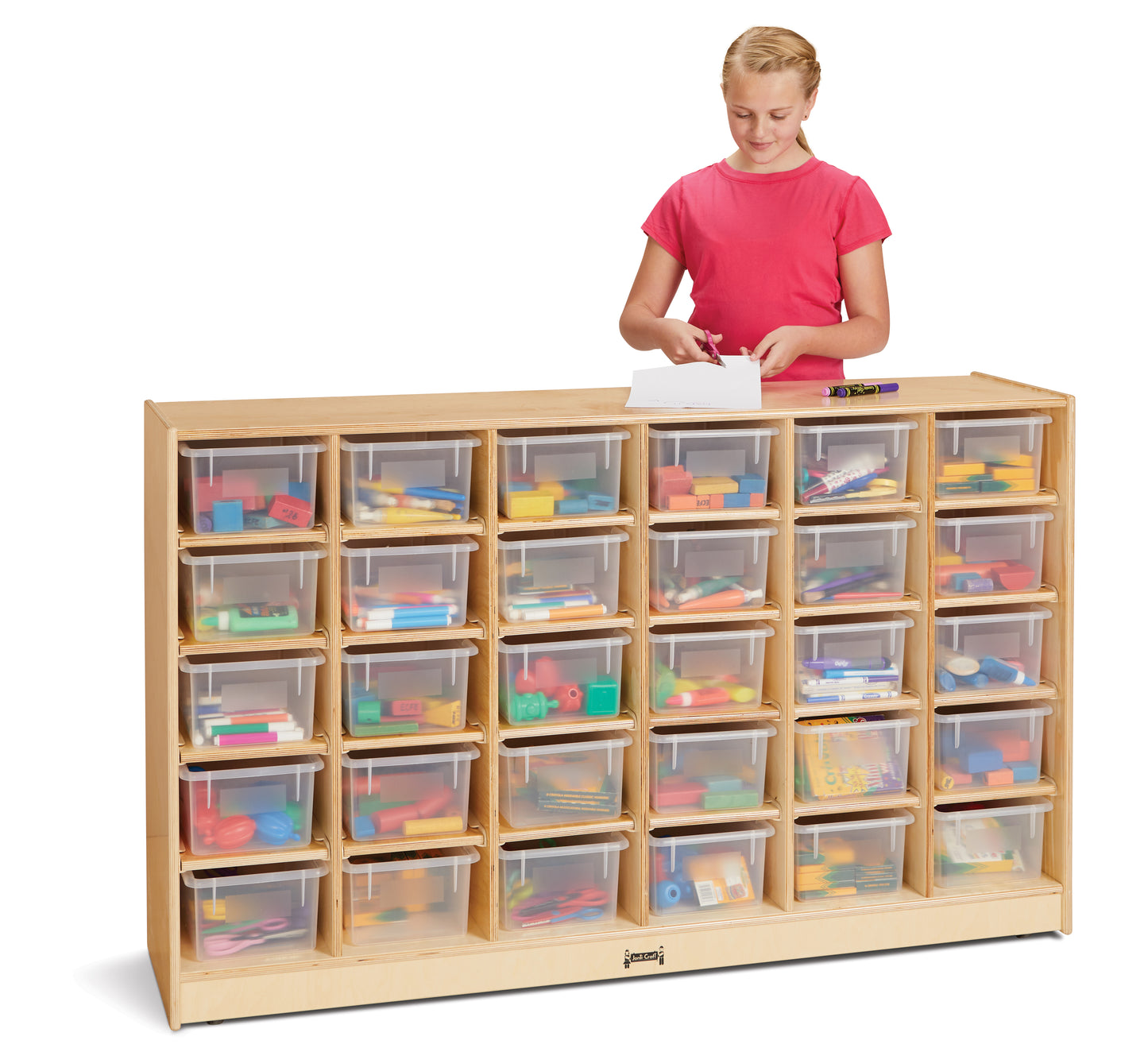 Jonti-Craft 30 Cubbie-Tray Mobile Storage - without Trays