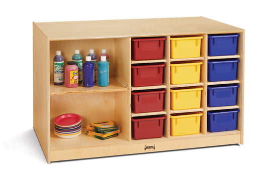 Jonti-Craft Mobile Storage Island - with Colored Trays