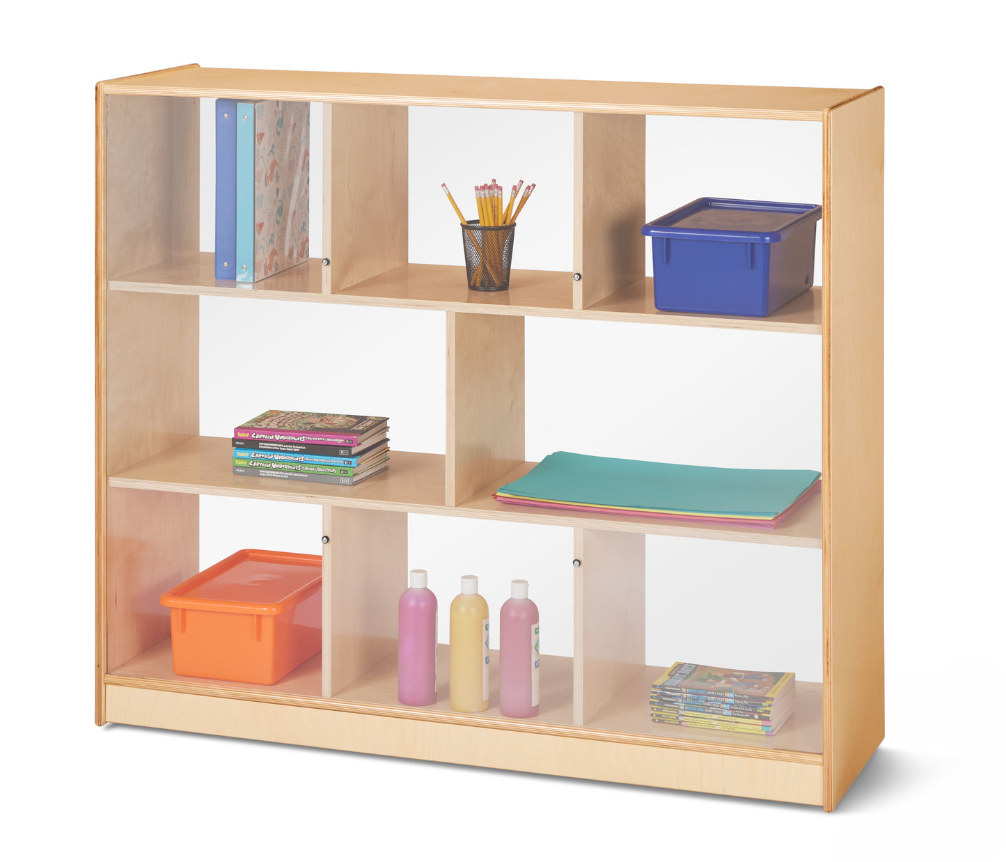 Jonti-Craft Mega Mobile Single Storage Unit - Magnetic Write-n-Wipe Back