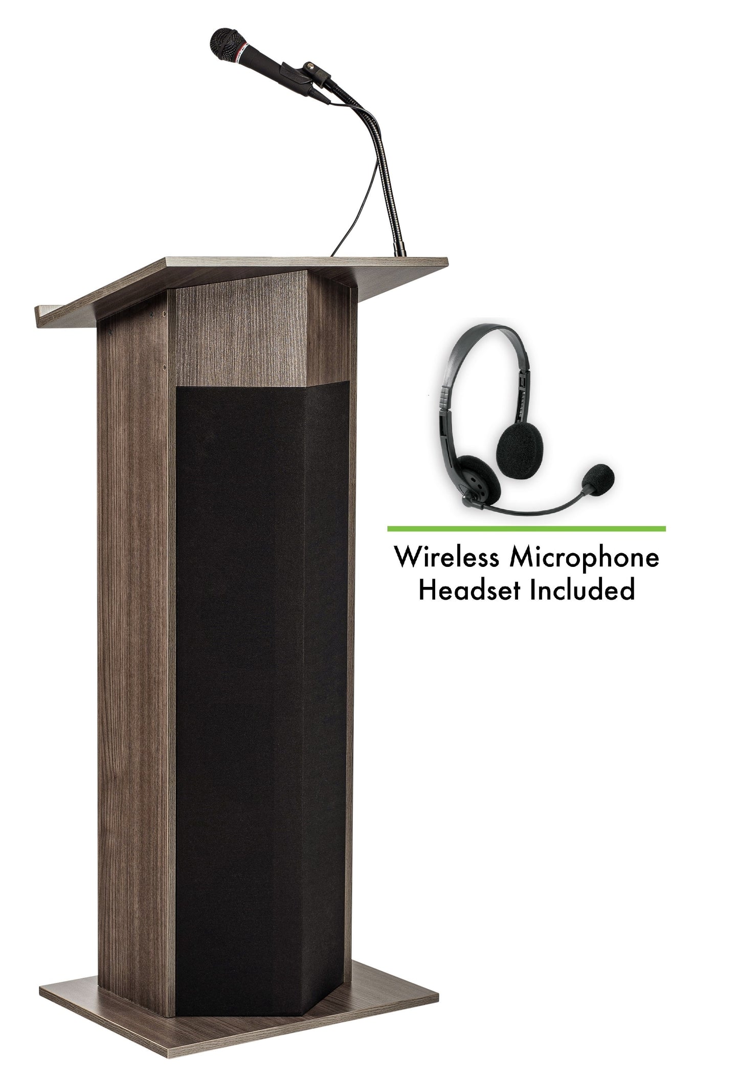 Power Plus Lectern with Wireless Headset Mic