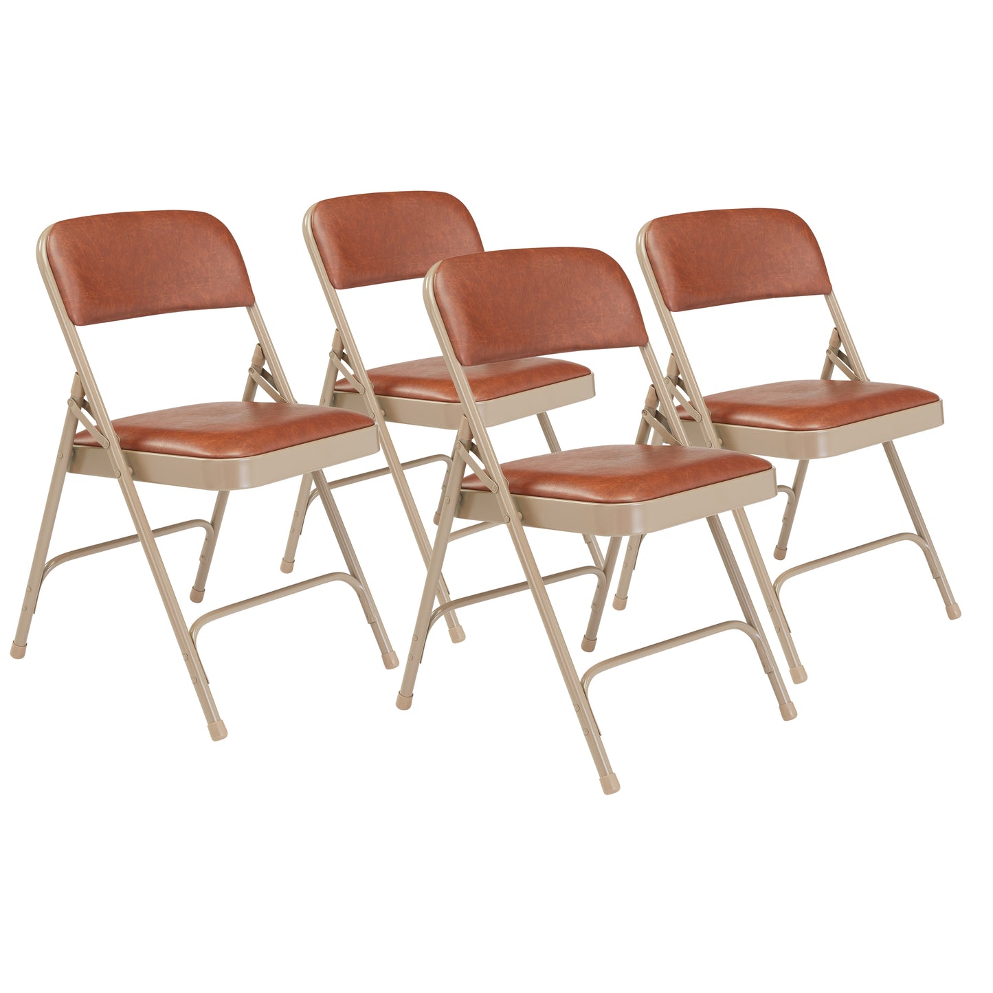 1200 Series Premium Vinyl Upholstered Double Hinge Folding Chair (Pack of 4)