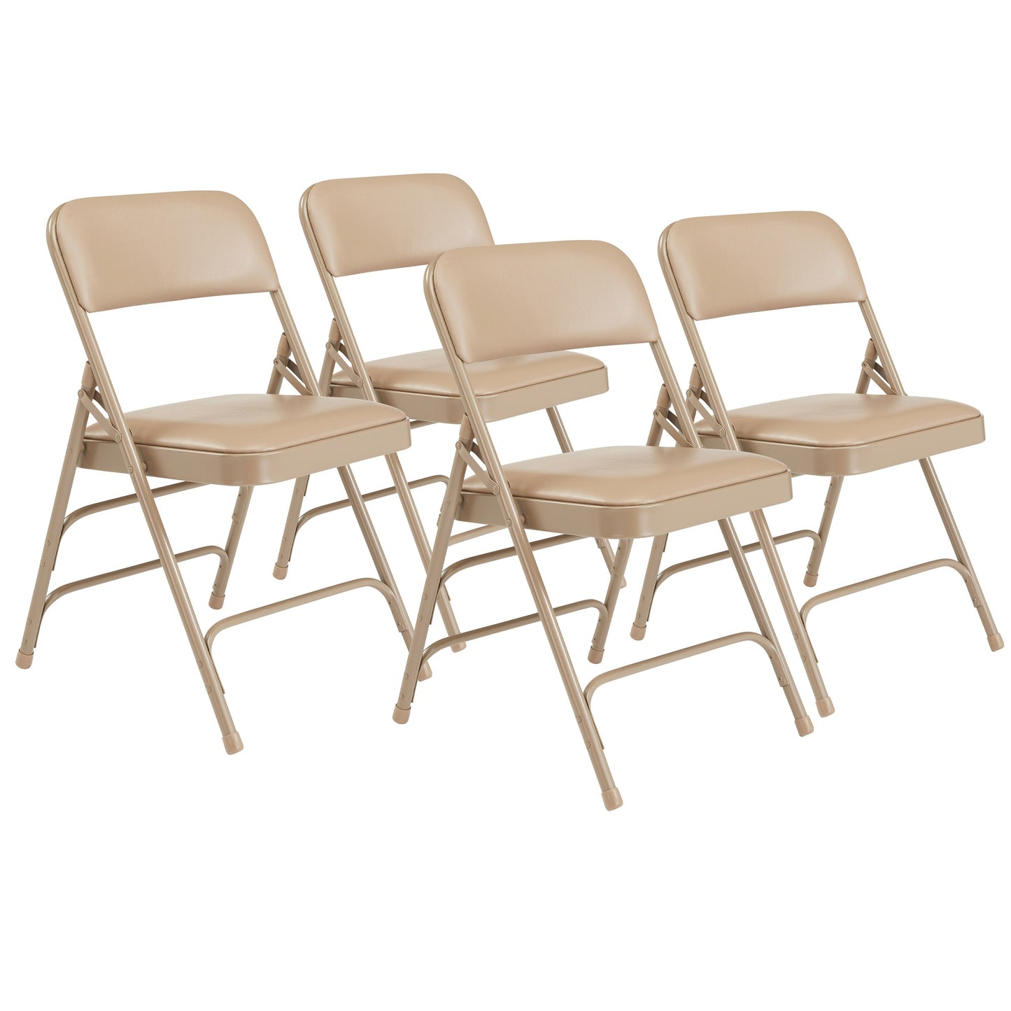 1300 Series Premium Vinyl Upholstered Triple Brace Double Hinge Folding Chair (Pack of 4)