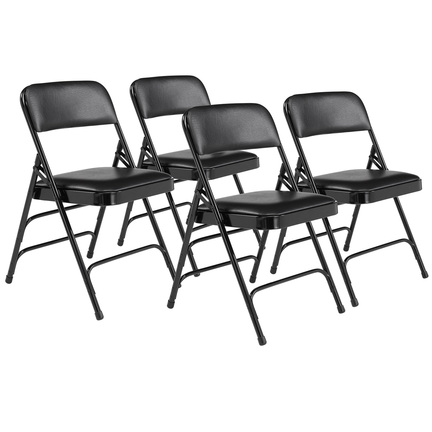 1300 Series Premium Vinyl Upholstered Triple Brace Double Hinge Folding Chair (Pack of 4)