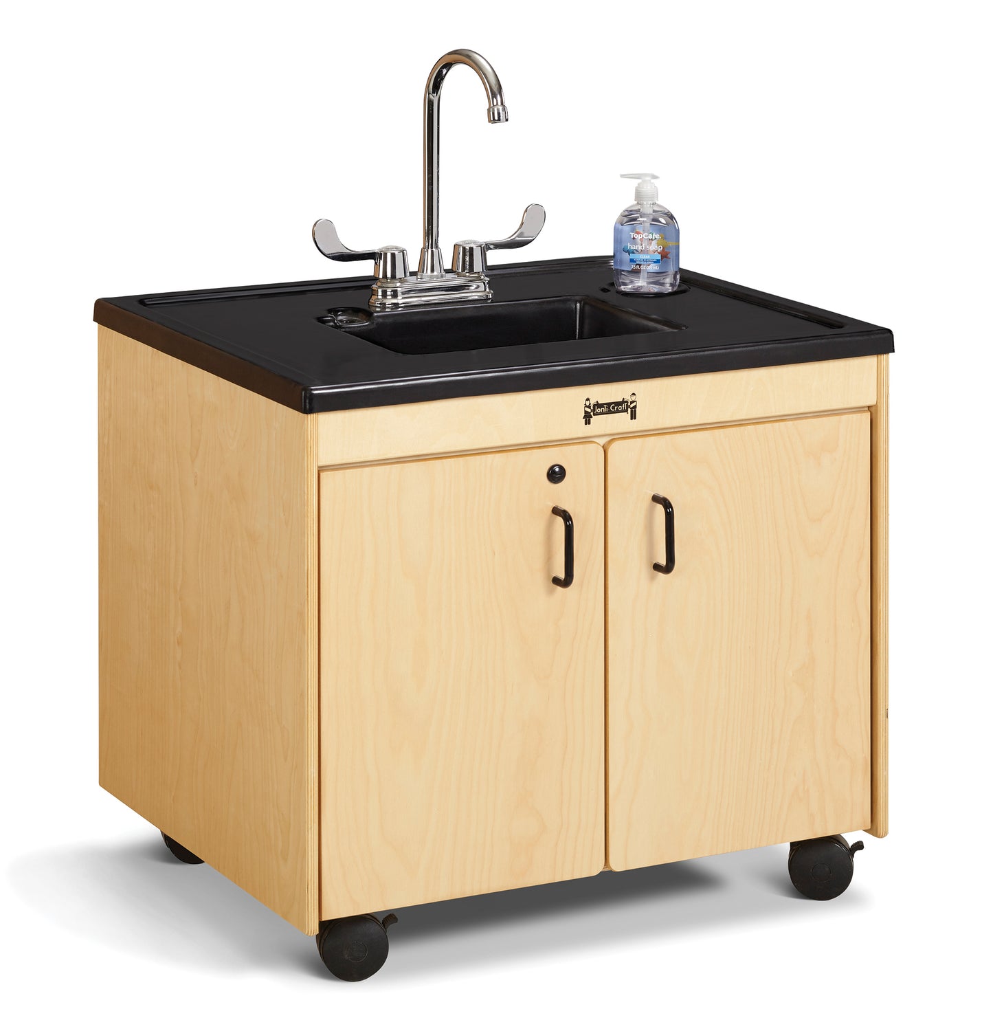 Jonti-Craft Clean Hands Helper Portable Sink - 38" Counter - Stainless Steel Sink - Plumbing Required