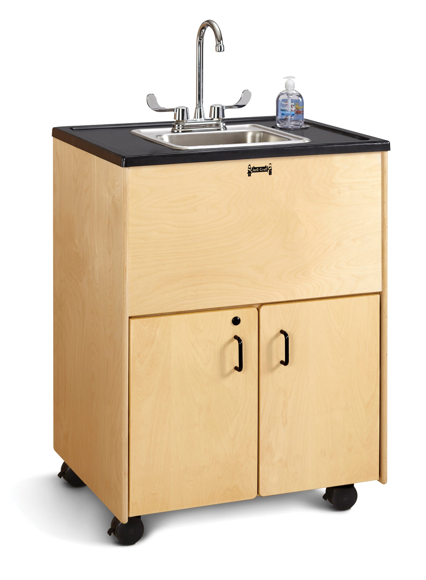 Jonti-Craft Clean Hands Helper Portable Sink- 38" Counter - Stainless Steel Sink