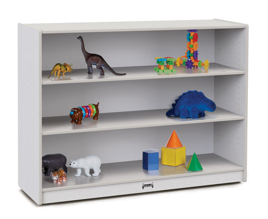 Rainbow Accents Super-Sized Adjustable Mobile Straight-Shelf  - Gray