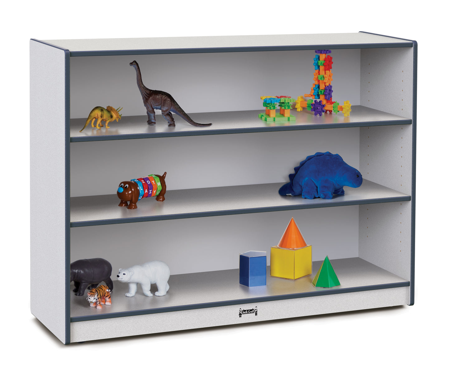 Rainbow Accents Super-Sized Adjustable Mobile Straight-Shelf  - Gray