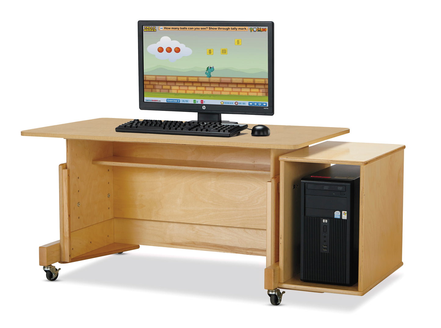 Jonti-Craft Apollo Single Computer Desk - White Top