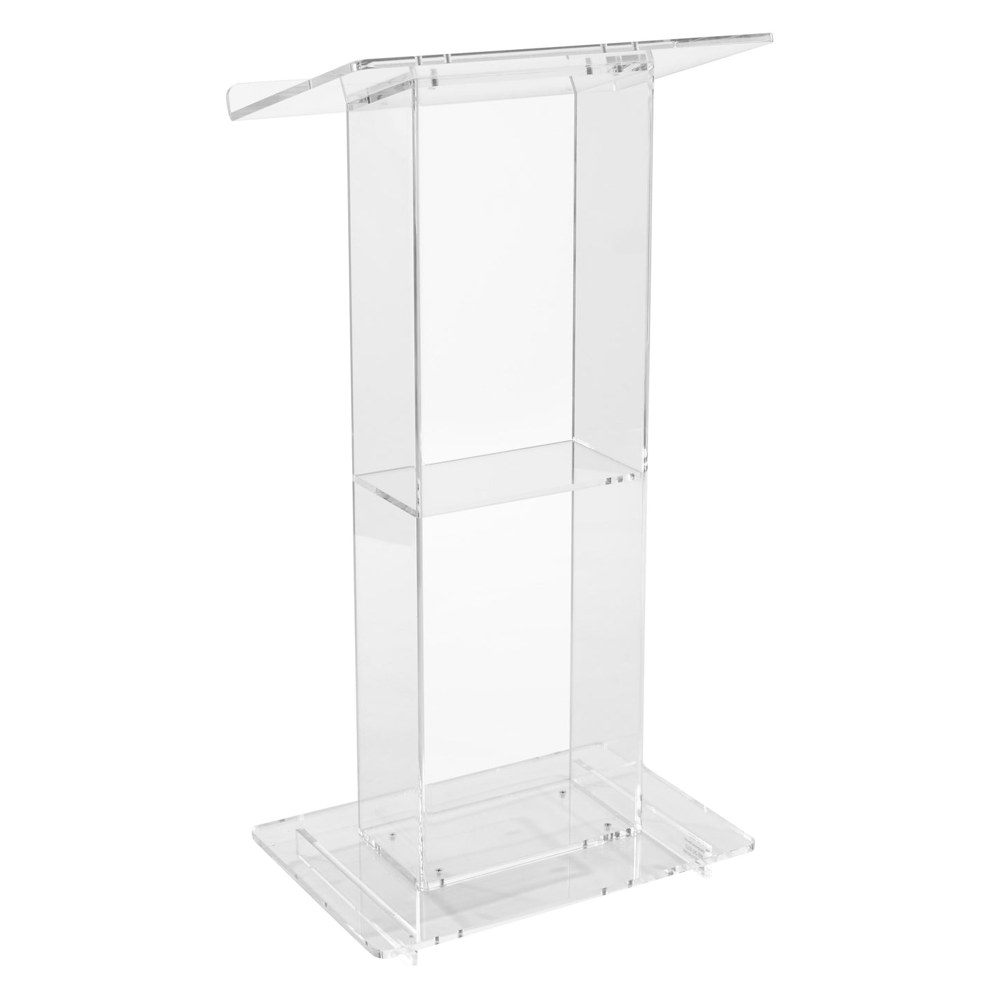 Clear Acrylic Lectern with Shelf