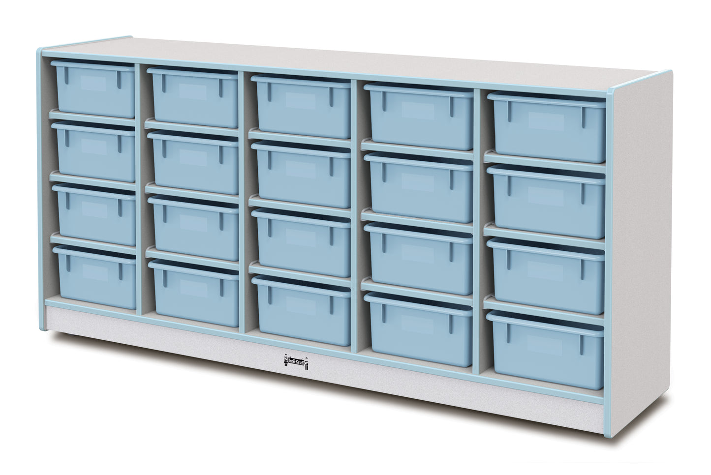 Rainbow Accents 20 Tub Mobile Storage - without Tubs - Gray