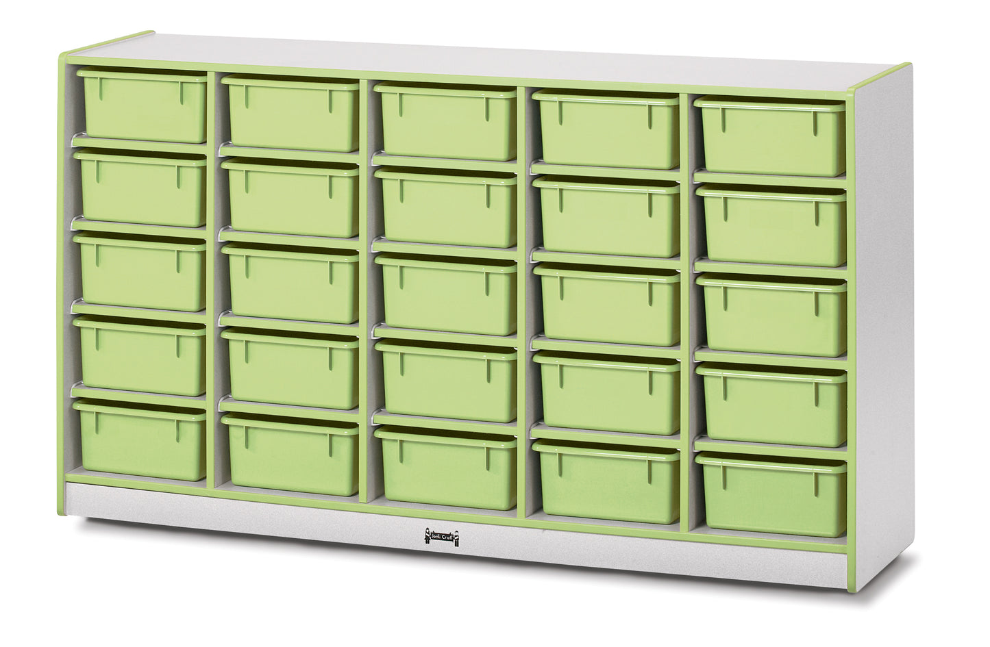 Rainbow Accents 25 Tub Mobile Storage - without Tubs - Gray