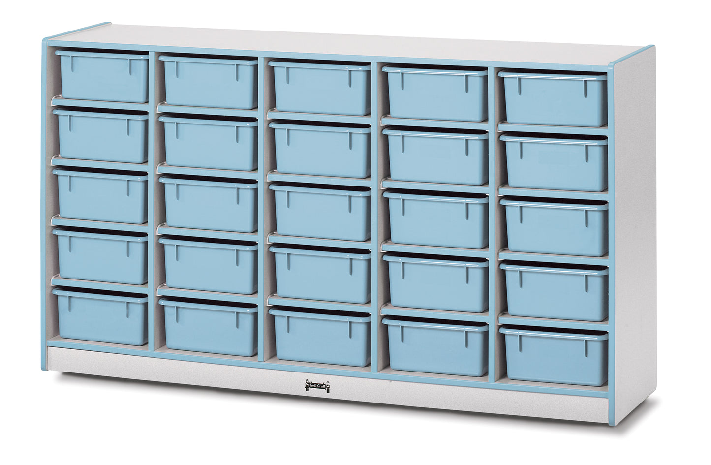 Rainbow Accents 25 Tub Mobile Storage - without Tubs - Gray