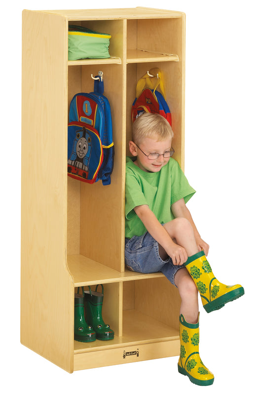 Jonti-Craft 2 Section Coat Locker with Step