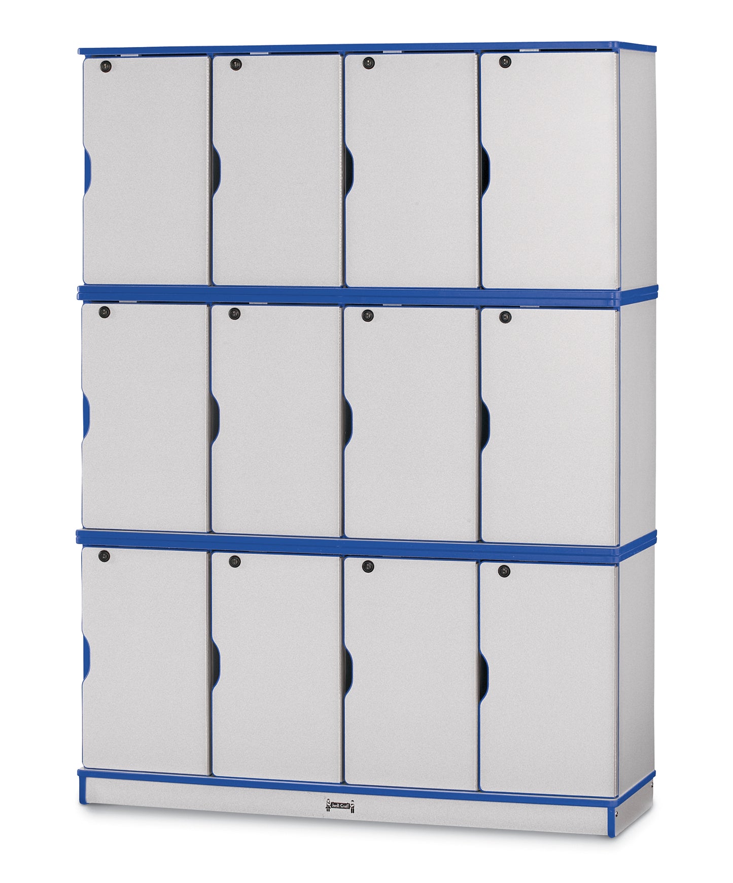 Rainbow Accents Stacking Lockable Lockers -  Single Stack  - Gray