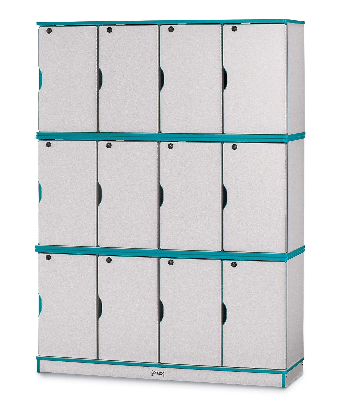 Rainbow Accents Stacking Lockable Lockers -  Single Stack  - Gray