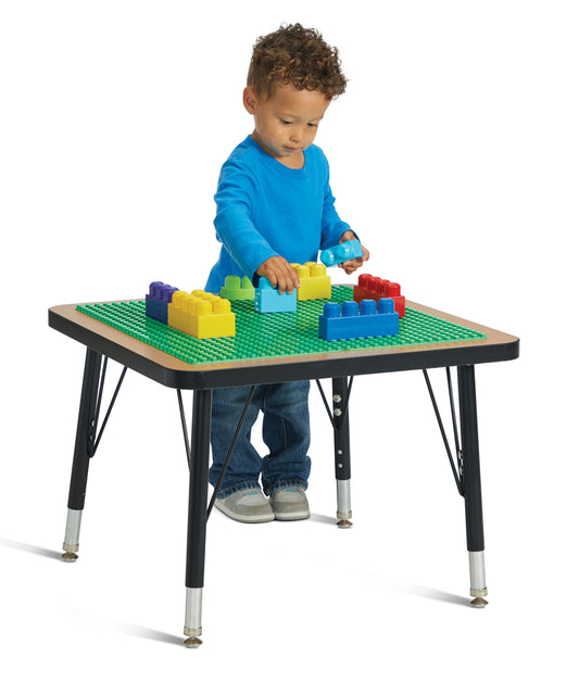 Jonti-Craft Adjustable Building Table – Preschool Brick Compatible – 15-24"H