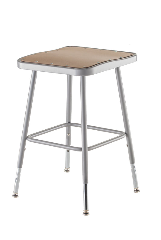 18 -26" Height Adjustable Heavy Duty Square Seat Steel Stool