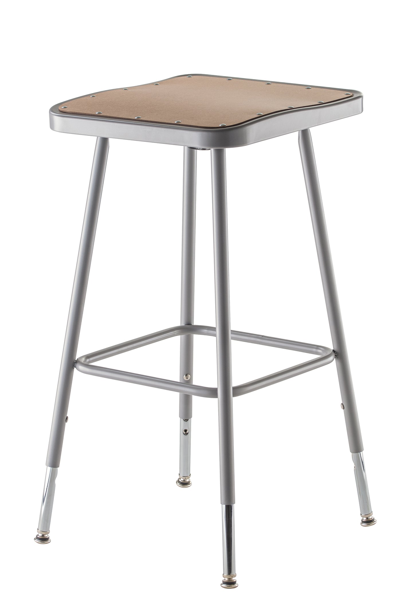 23.75 -31.75" Height Adjustable Heavy Duty Square Seat Steel Stool