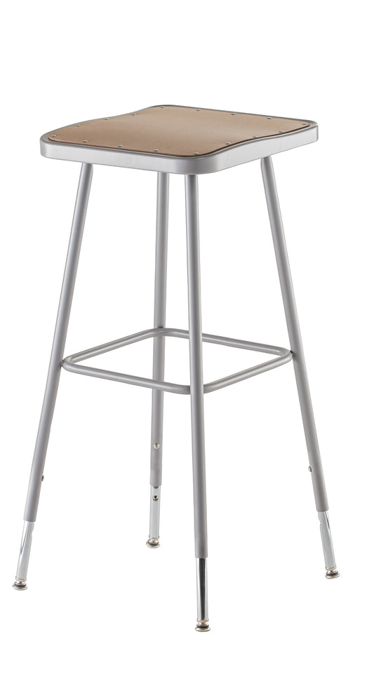 30.75 -38.75" Height Adjustable Heavy Duty Square Seat Steel Stool