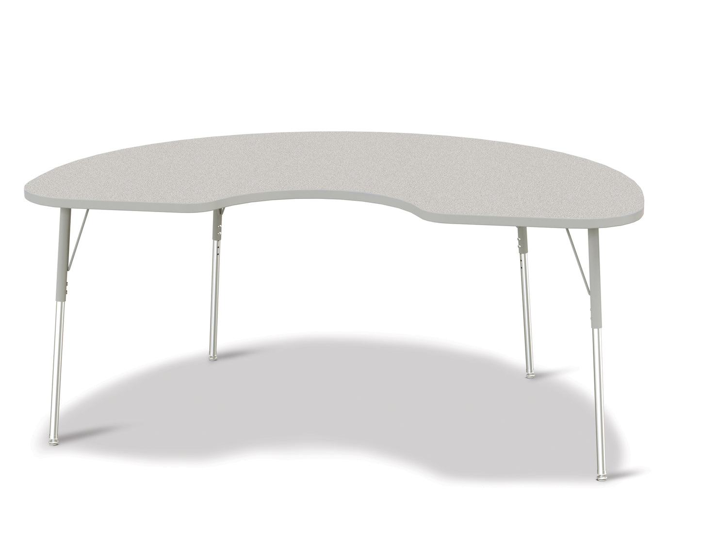 Berries Kidney Activity Table - 48" X 72", A-height - Freckled Gray/Gray/Gray