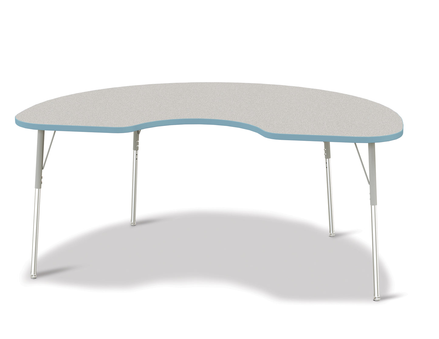 Berries Kidney Activity Table - 48" X 72", A-height - Freckled Gray/Gray/Gray