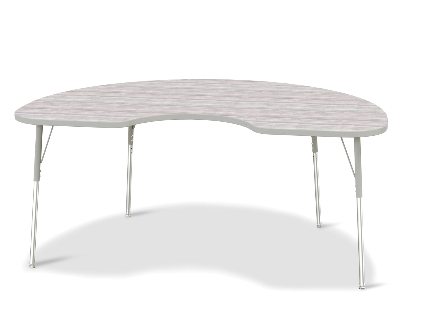 Berries Kidney Activity Table - 48" X 72", A-height - Freckled Gray/Gray/Gray