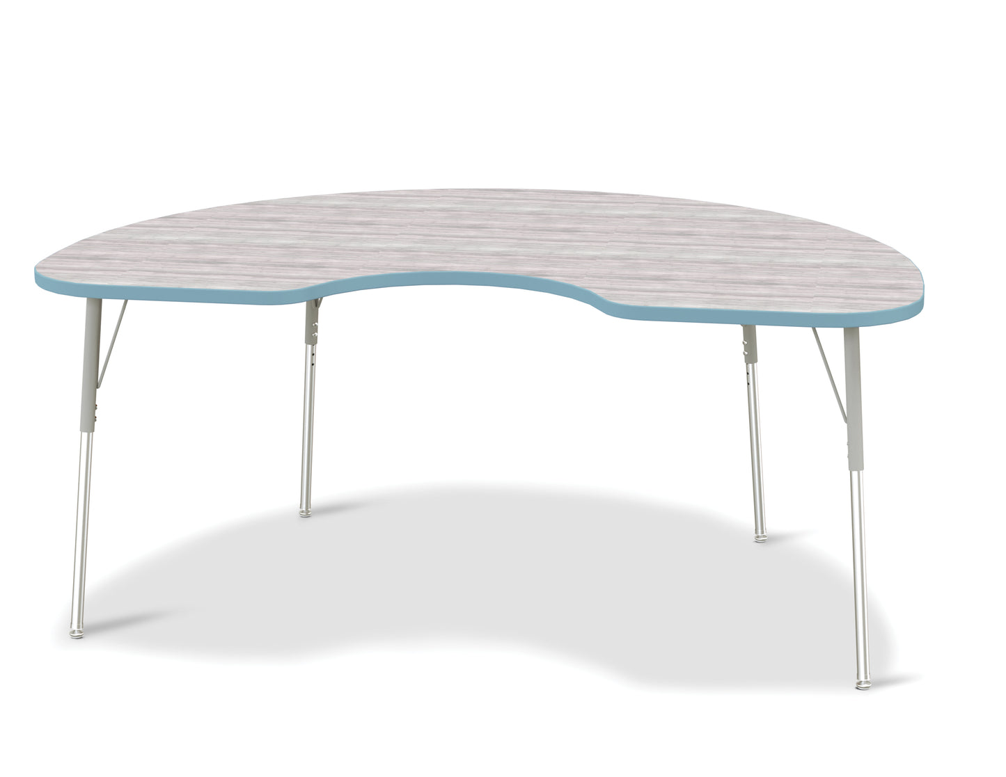 Berries Kidney Activity Table - 48" X 72", A-height - Freckled Gray/Gray/Gray