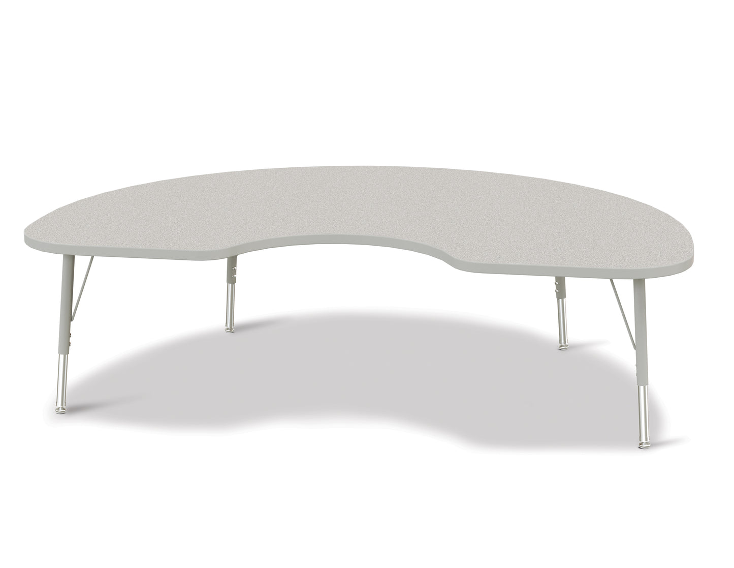 Berries Kidney Activity Table - 48" X 72", A-height - Freckled Gray/Gray/Gray