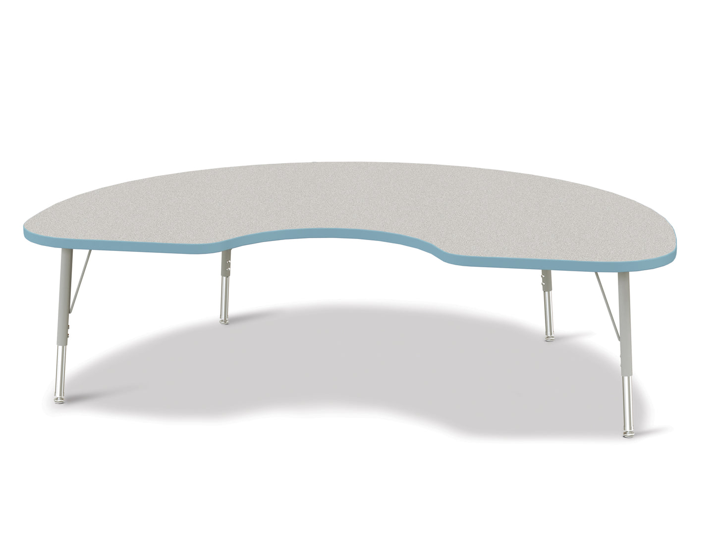 Berries Kidney Activity Table - 48" X 72", A-height - Freckled Gray/Gray/Gray