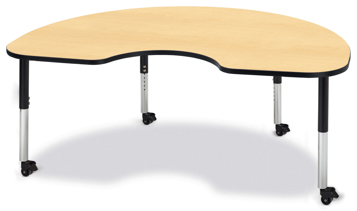 Berries Kidney Activity Table - 48" X 72", A-height - Freckled Gray/Gray/Gray