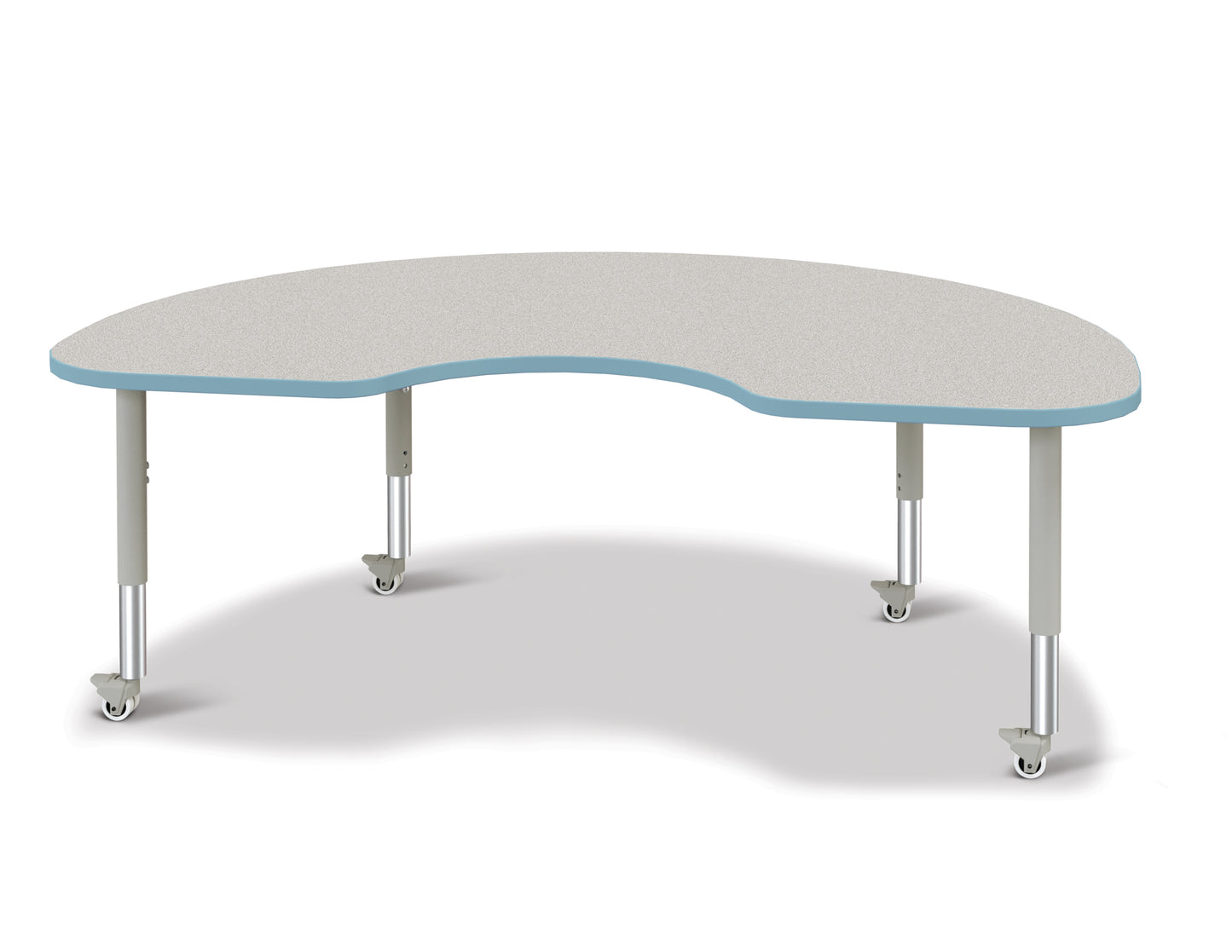 Berries Kidney Activity Table - 48" X 72", A-height - Freckled Gray/Gray/Gray