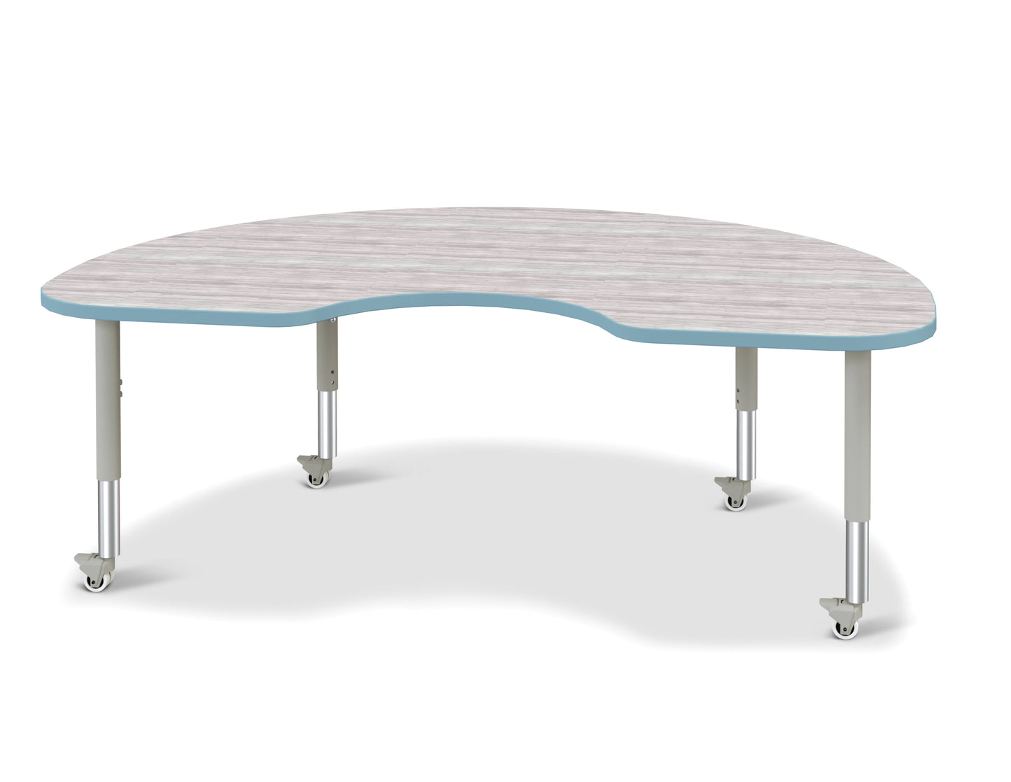 Berries Kidney Activity Table - 48" X 72", A-height - Freckled Gray/Gray/Gray