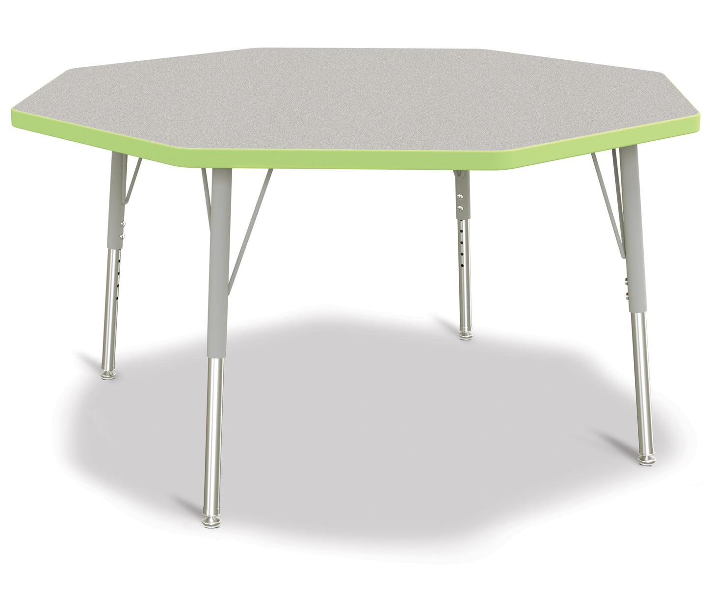 Berries Octagon Activity Table - 48" X 48", A-height - Freckled Gray/Gray/Gray