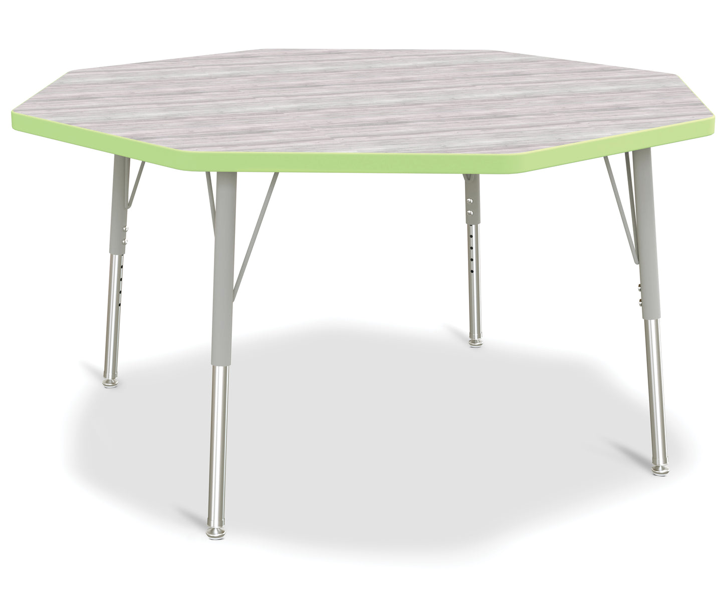 Berries Octagon Activity Table - 48" X 48", A-height - Freckled Gray/Gray/Gray