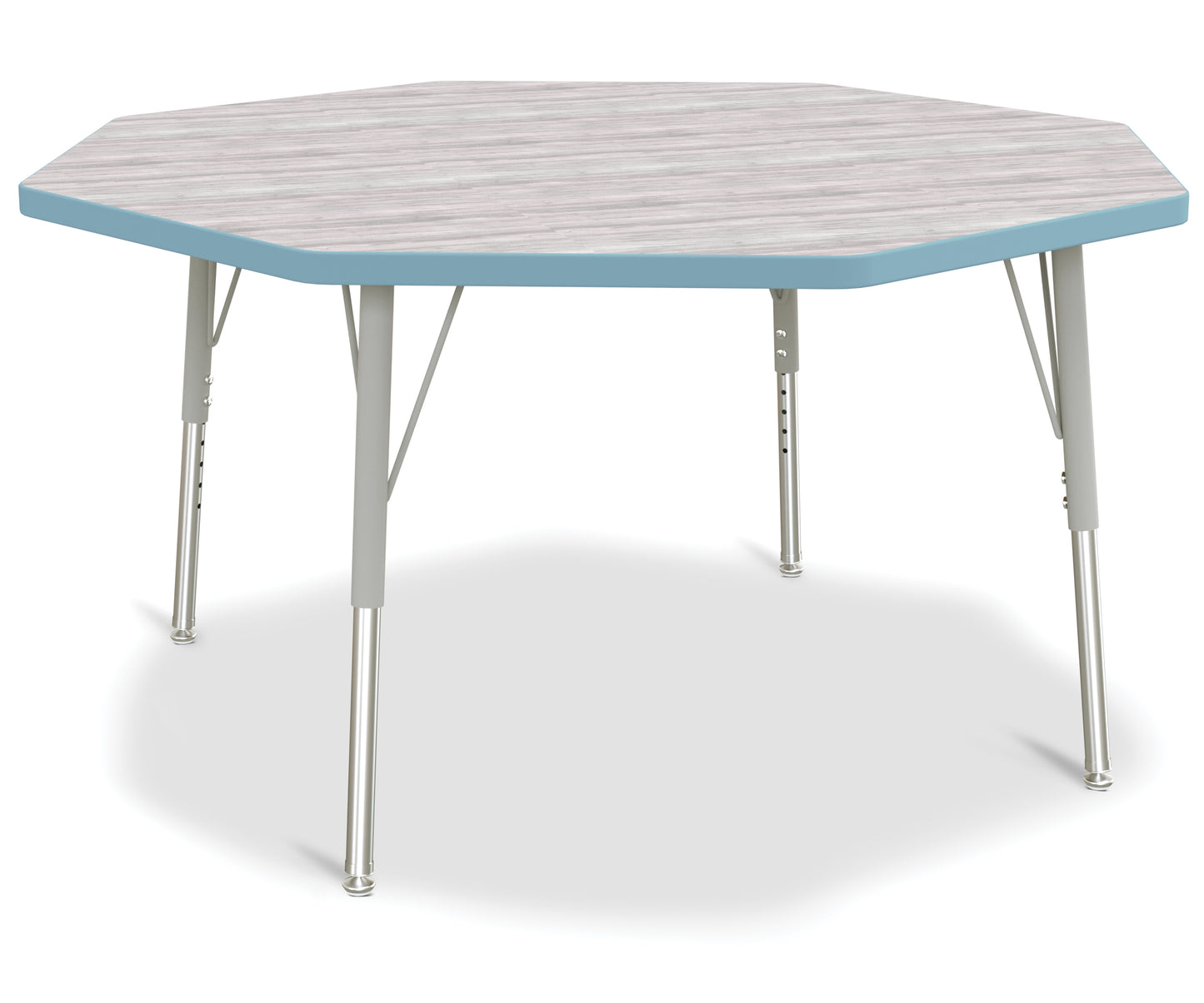 Berries Octagon Activity Table - 48" X 48", A-height - Freckled Gray/Gray/Gray