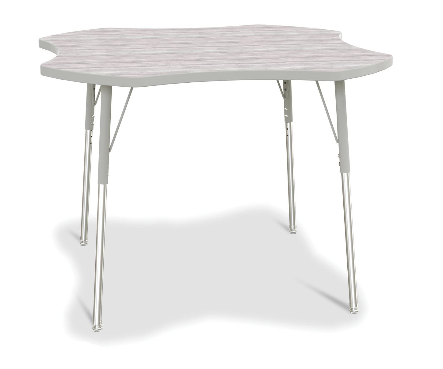 Berries Four Leaf Activity Table - A-height - Driftwood Gray/Gray/Gray