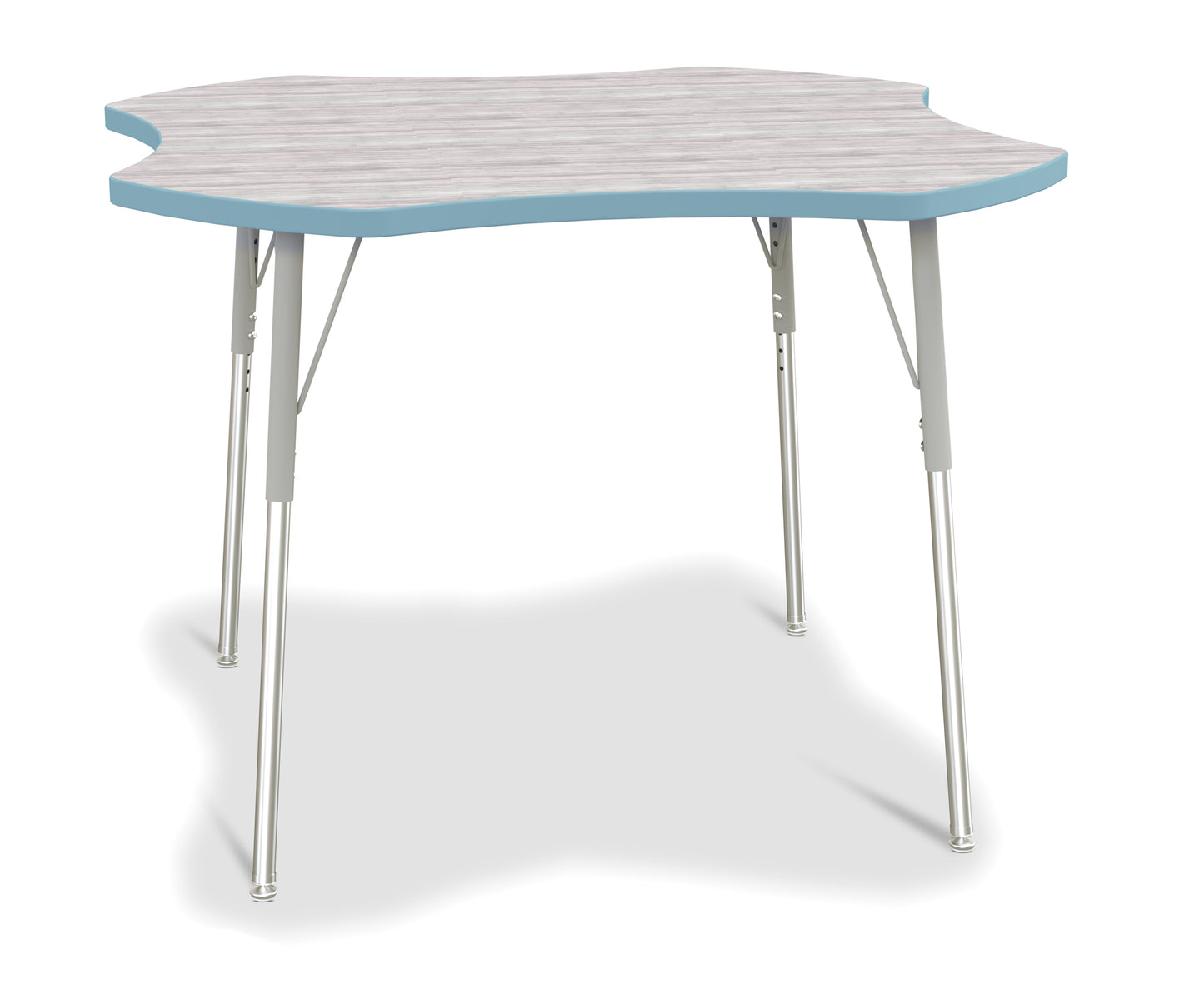 Berries Four Leaf Activity Table - A-height - Driftwood Gray/Gray/Gray