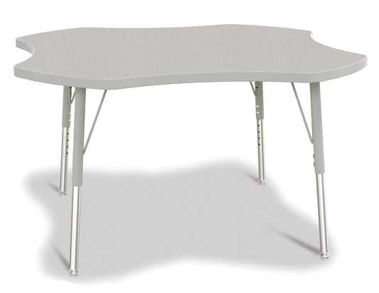 Berries Four Leaf Activity Table, E-height - Freckled Gray/Gray/Gray