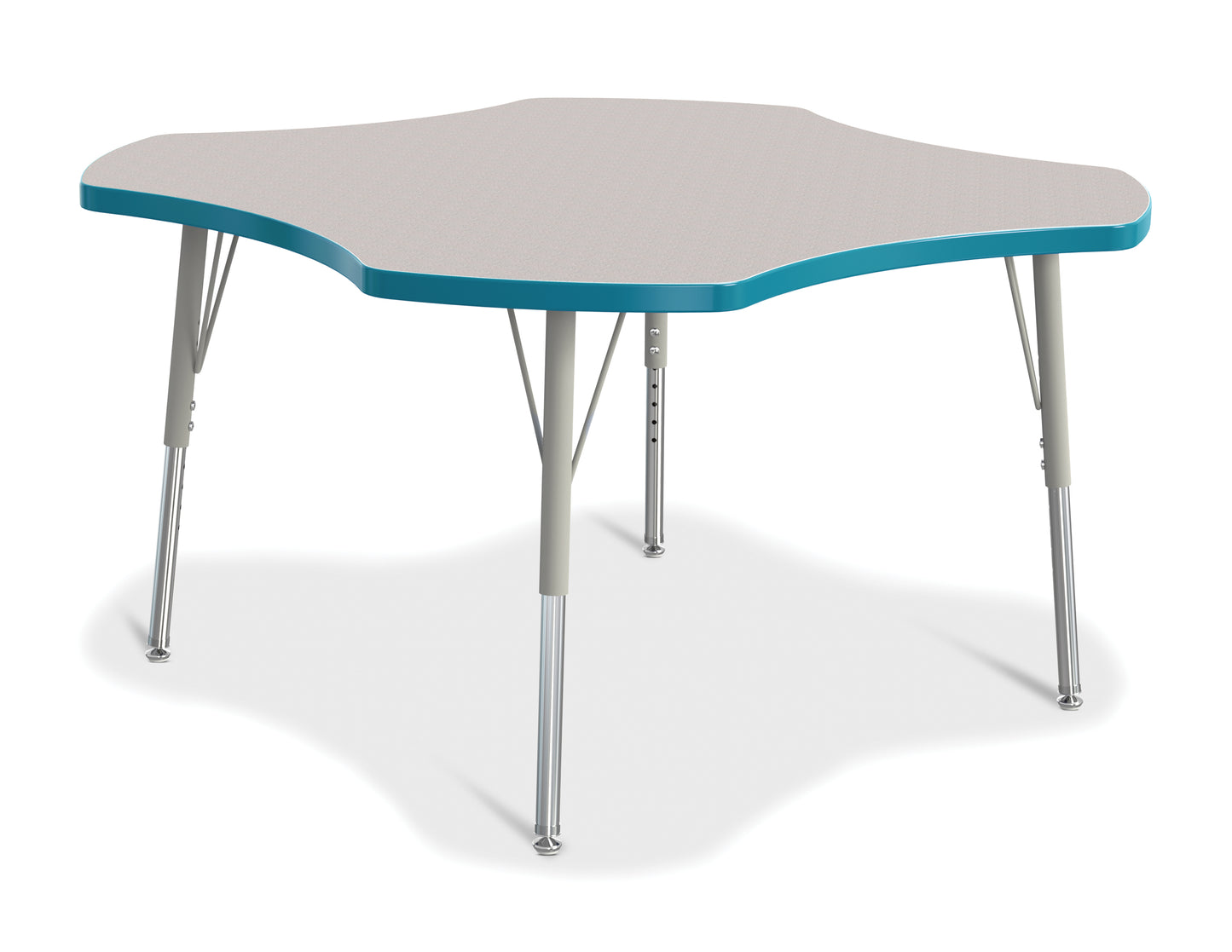 Berries Four Leaf Activity Table, E-height - Freckled Gray/Gray/Gray