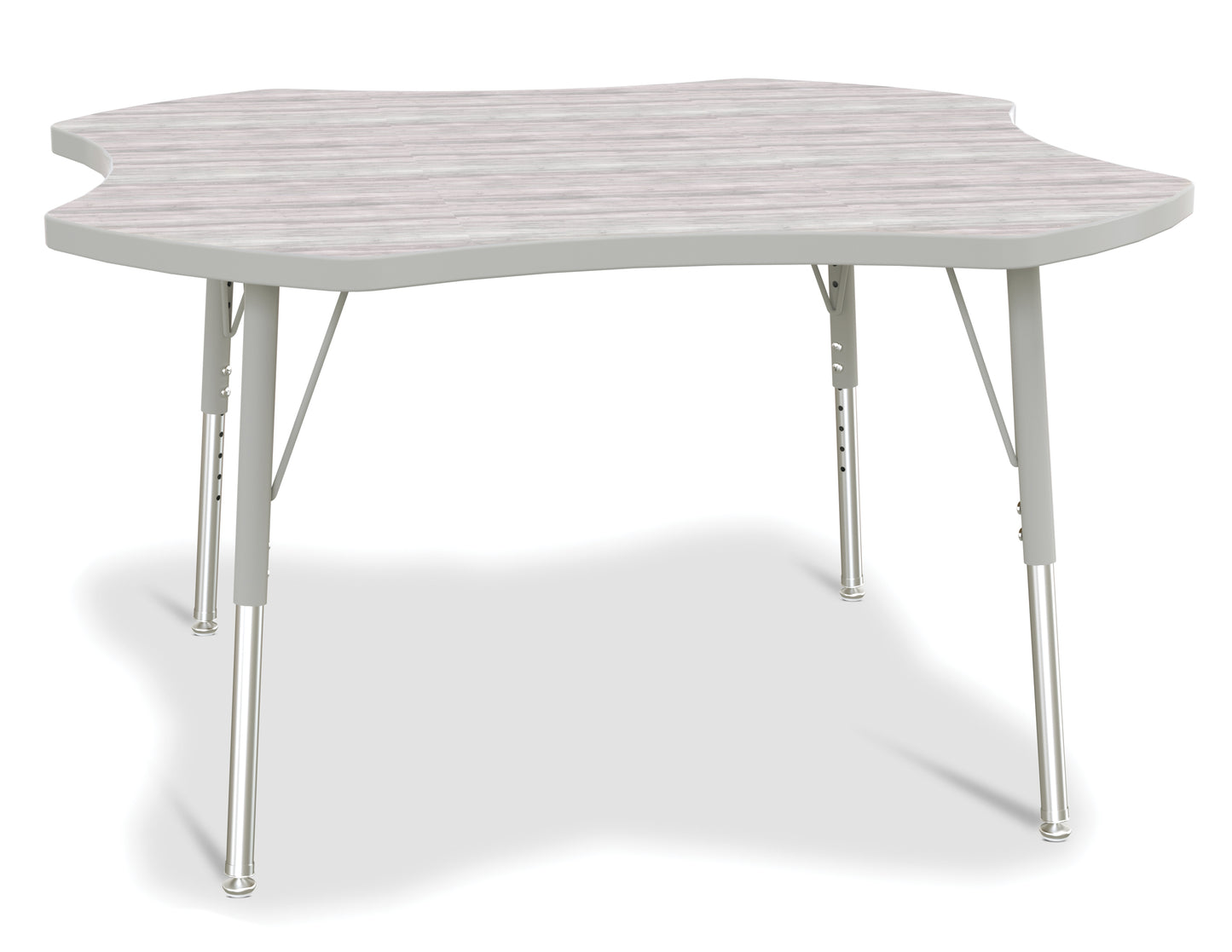 Berries Four Leaf Activity Table - A-height - Driftwood Gray/Gray/Gray