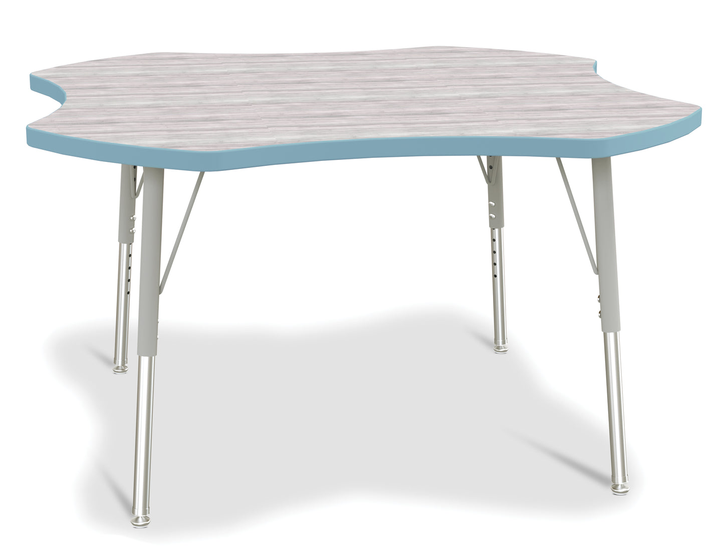 Berries Four Leaf Activity Table - A-height - Driftwood Gray/Gray/Gray