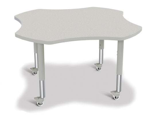 Berries Four Leaf Activity Table, Mobile - Freckled Gray/Gray/Gray