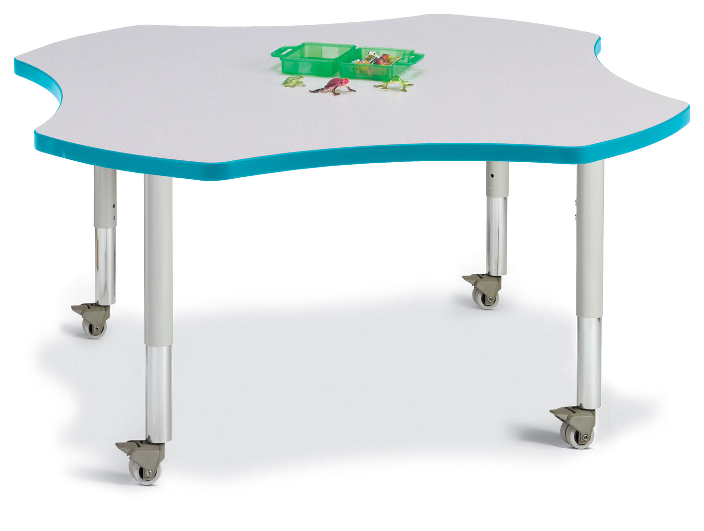 Berries Four Leaf Activity Table, Mobile - Freckled Gray/Gray/Gray