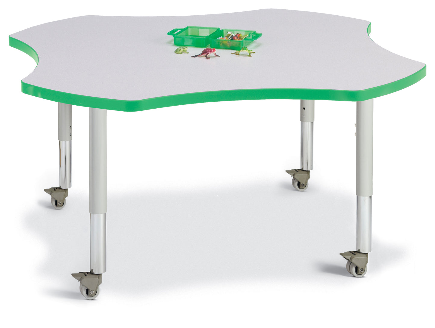 Berries Four Leaf Activity Table, Mobile - Freckled Gray/Gray/Gray