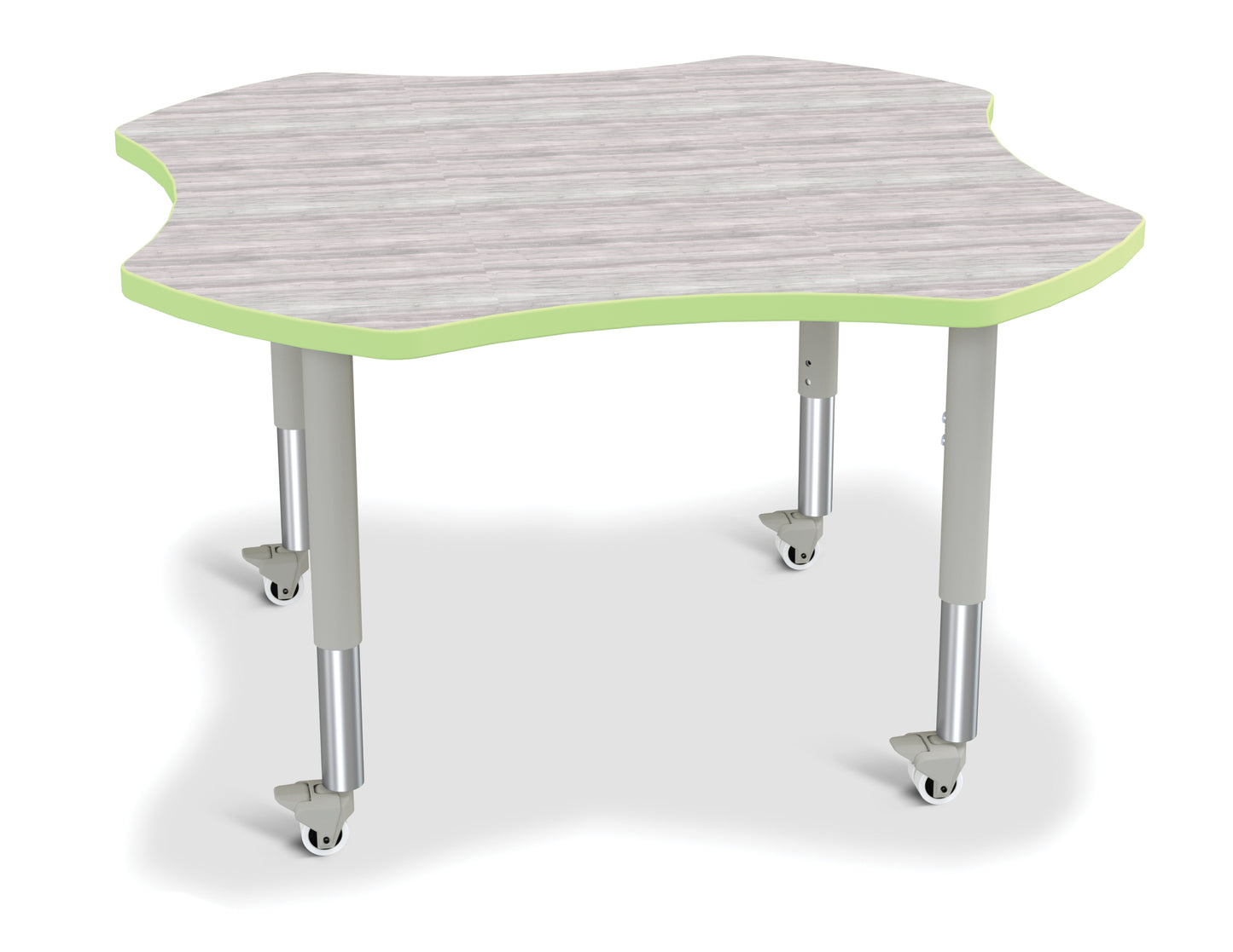 Berries Four Leaf Activity Table - A-height - Driftwood Gray/Gray/Gray